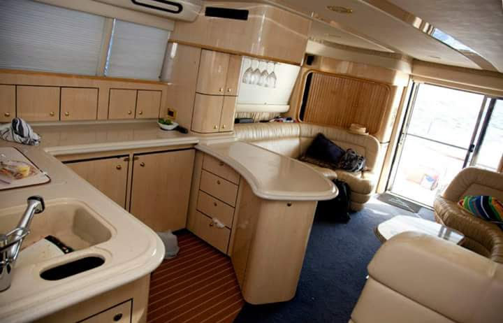 kitchen 60 foot Cozumel yacht