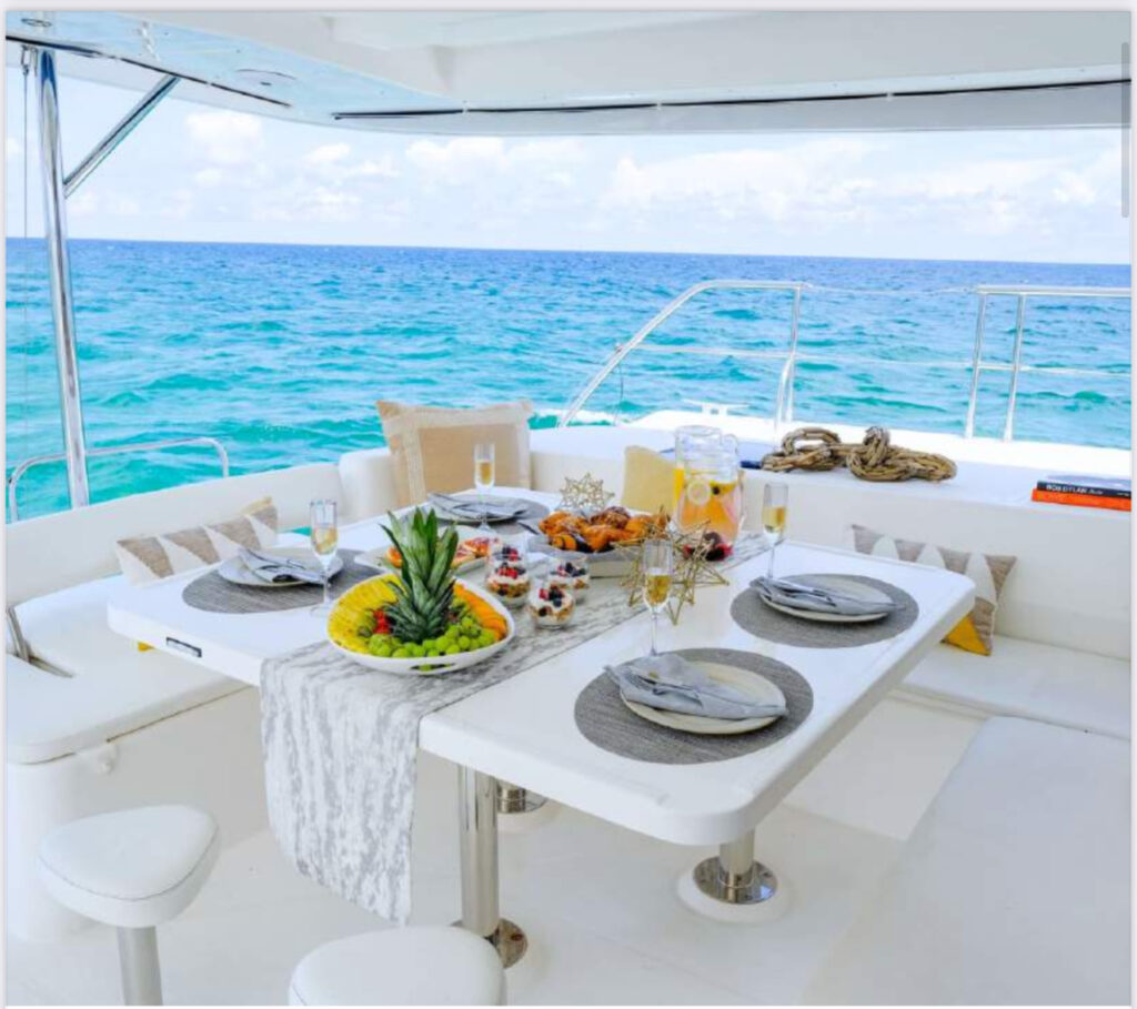 stern of the catamaran