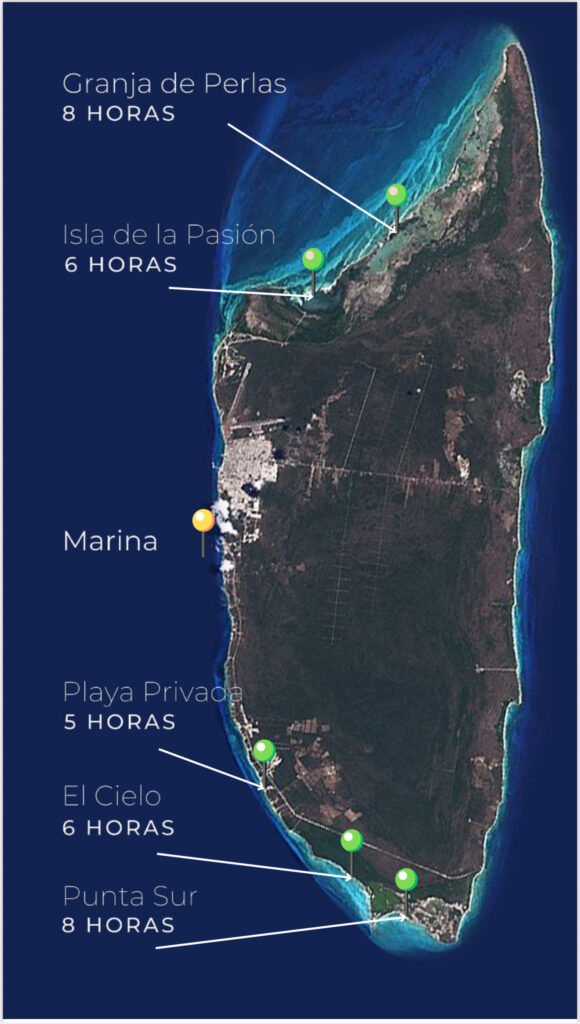 cozumel yacht rentals Map